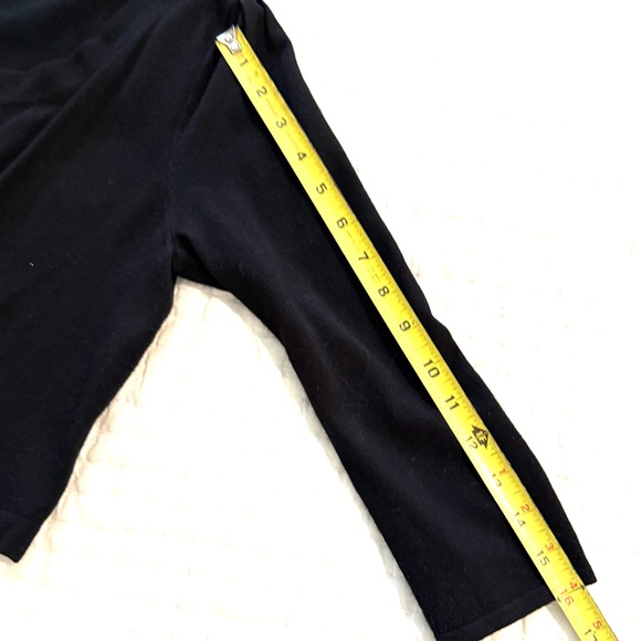 White House Black Market black rayon blend 3/4 sleeve crop sweater - Picture 6 of 8
